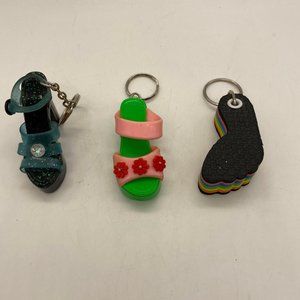 $$ SOLD $$ EUC 3 Vintage High Heel Flip Flop Keychains